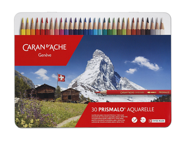 Boite de 30 crayons aquarelle prismalo Caran d’Ache