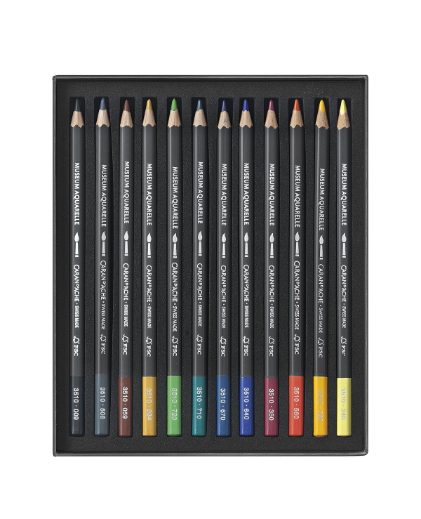 Boite de 12 crayons aquarelle MUSEUM Aquarelle Caran d’Ache – Image 2