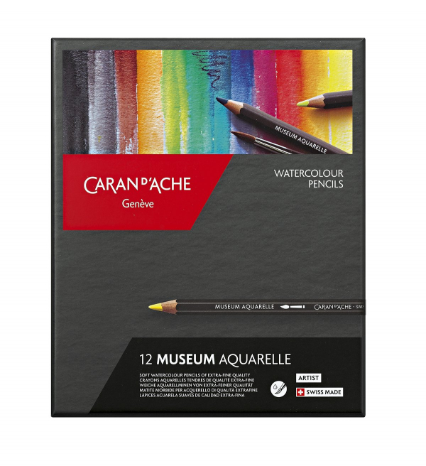 Boite de 12 crayons aquarelle MUSEUM Aquarelle Caran d’Ache