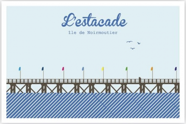 Carte postale BILLPAPER l'Estacade Ile de Noirmoutier