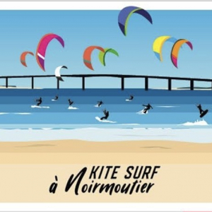 Carte postale BILLPAPER Kite surf à Noirmoutier