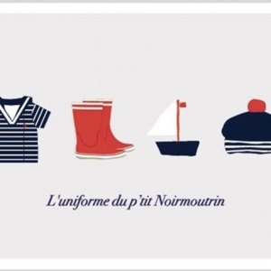 Carte postale BILLPAPER L'uniforme du p'tit noirmoutrin