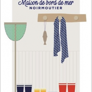 Carte postale BILLPAPER Maison de bord de mer Noirmoutier