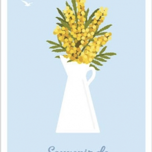 Carte postale BILPAPER Souvenirs de Noirmoutier mimosas