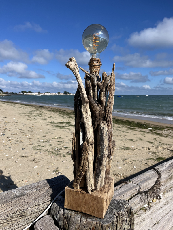 Lampe bois flotté n°1