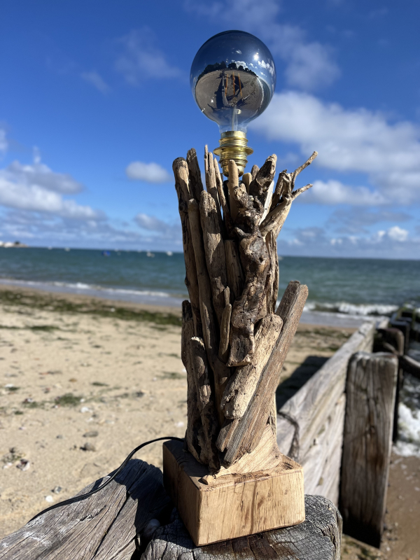 Lampe bois flottés n°6