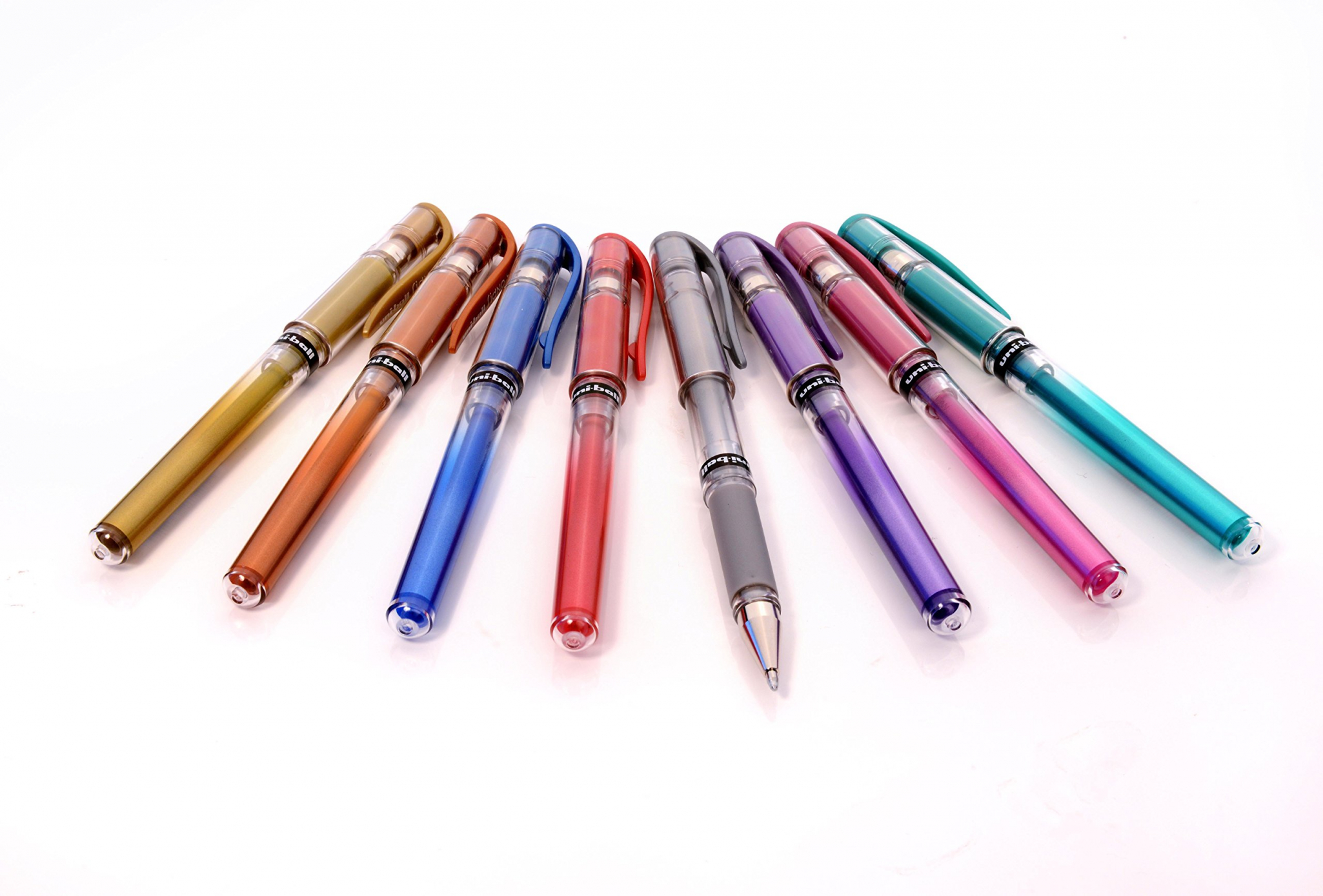 Stylo roller encre gel UNIBALL Signo Broad - gamme métallisé Pointe large – Image 2