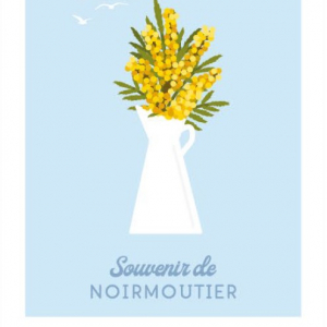 Affiche BILPAPER Souvenirs de Noirmoutier mimosas