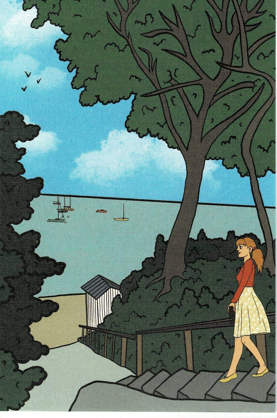 Carte postale FOURMI DESSINE Entrée plage de l'Anse rouge