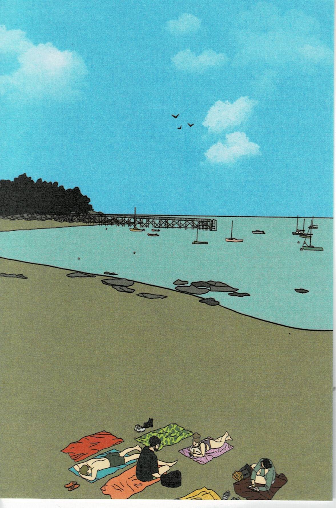Carte postale FOURMI DESSINE L'estacade Noirmoutier