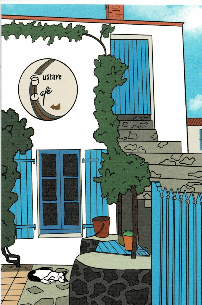 Carte postale FOURMI DESSINE Gustave Café du Viel