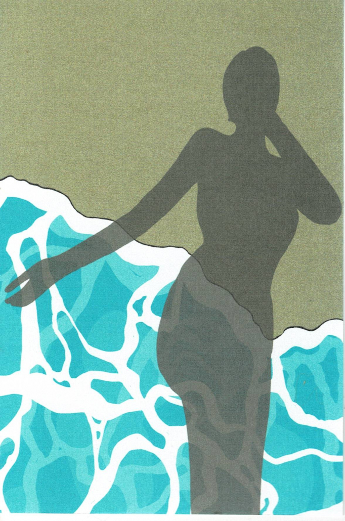 Carte postale FOURMI DESSINE Reflet dans l'eau