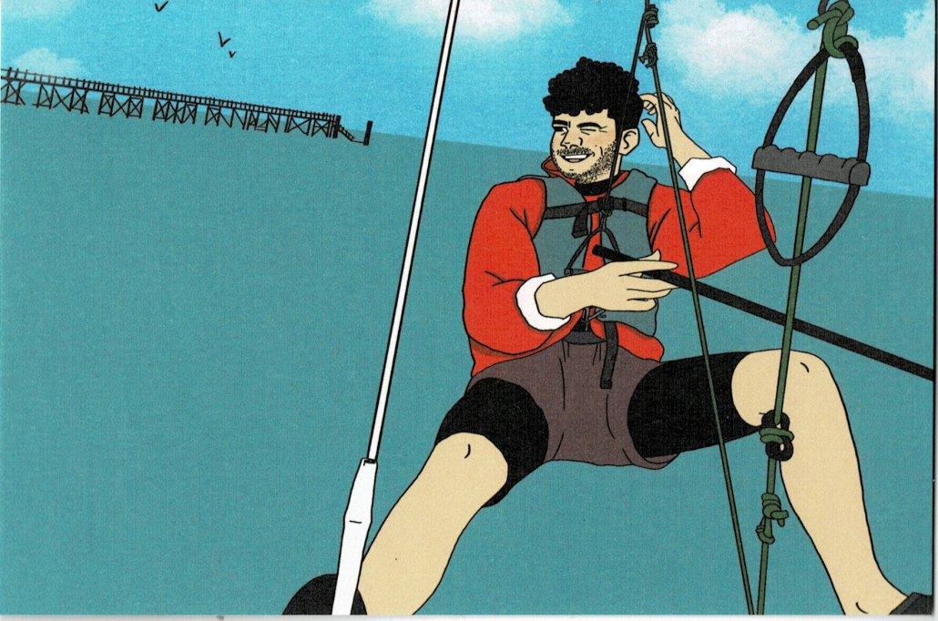 Carte postale FOURMI DESSINE Régate bois de la Chaize