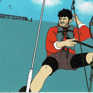 Carte postale FOURMI DESSINE Régate bois de la Chaize