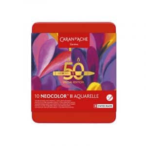 NEOCOLOR II Aquarellable – EDITION Spéciale Coffret 10 teintes - thème POP CARAN D'ACHE