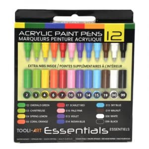 Feutres acryliques TOOLI ART- 12 couleurs ESSENTIELS Pointe Extra Fine