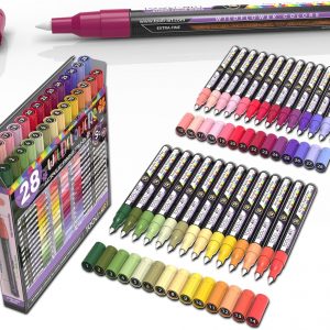 Feutres acryliques TOOLI ART- 28 couleurs WILDFLOWERS Pointe Extra Fine