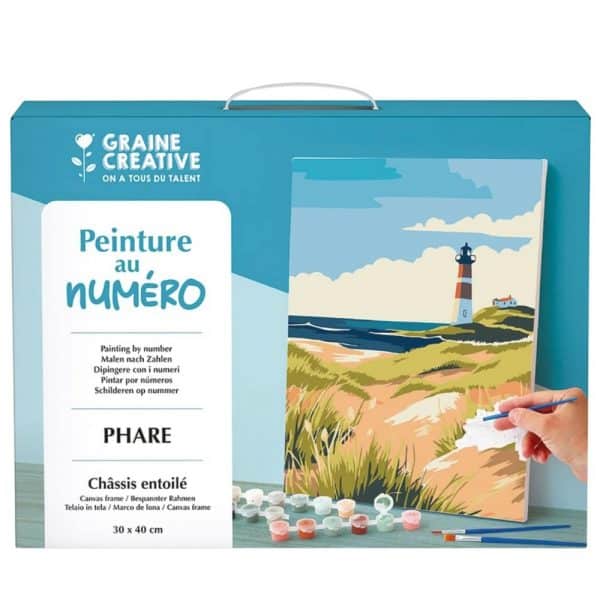 Graine créative - Peinture au numéro Phare 30cmx40cm