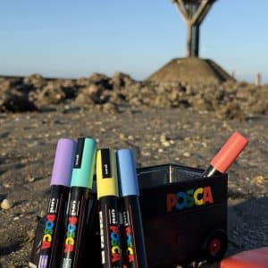 POSCA - Camion collector Citroën à customiser et 5 marqueurs PC5M couleurs Pastels