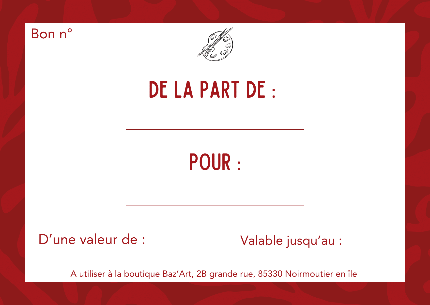 Carte Cadeau boutique Baz'ART – Image 2